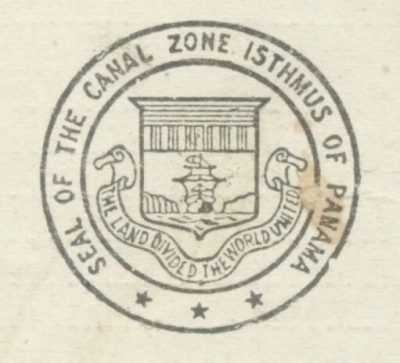 Image of seal: "Seal of the Canal Zone Isthmus of Panama