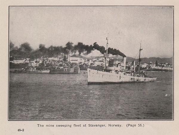 The minesweeping fleet at Stavanger, Norway. (Page 56.)