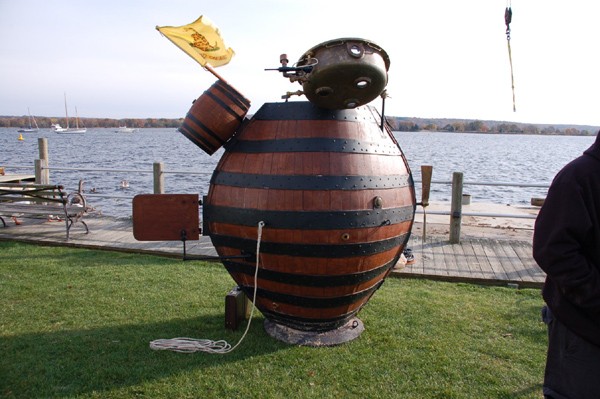 Full scale reproduction of the submarine Turtle from the Turtle Project (2007).