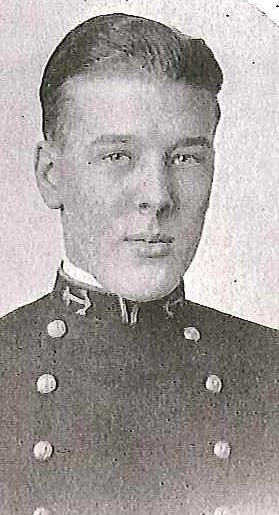 Photo of Lieutenant Commander Valentine N. Bieg copied from page 68 of the 1910 edition of the U.S. Naval Academy yearbook 'Lucky Bag'.