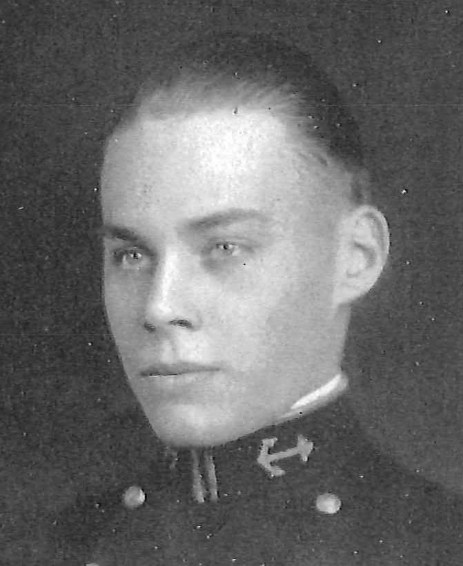 Photo of Captain Wilbur H. Cheney, Jr. copied from page 210 of the 1934 edition of the U.S. Naval Academy yearbook 'Lucky Bag'.