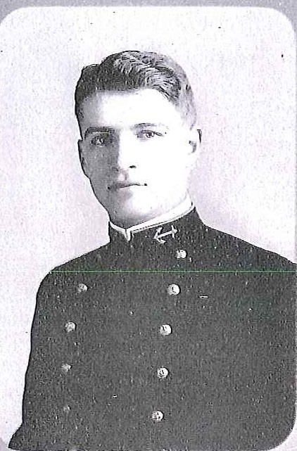 Photo of Rear Admiral Campbell D. Edgar copied from page 106 of the 1912 edition of the U.S. Naval Academy yearbook 'Lucky Bag'.