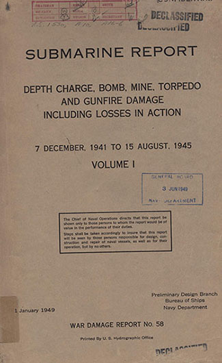 Submarine Report - Vol. 1, War Damage Report No. 58