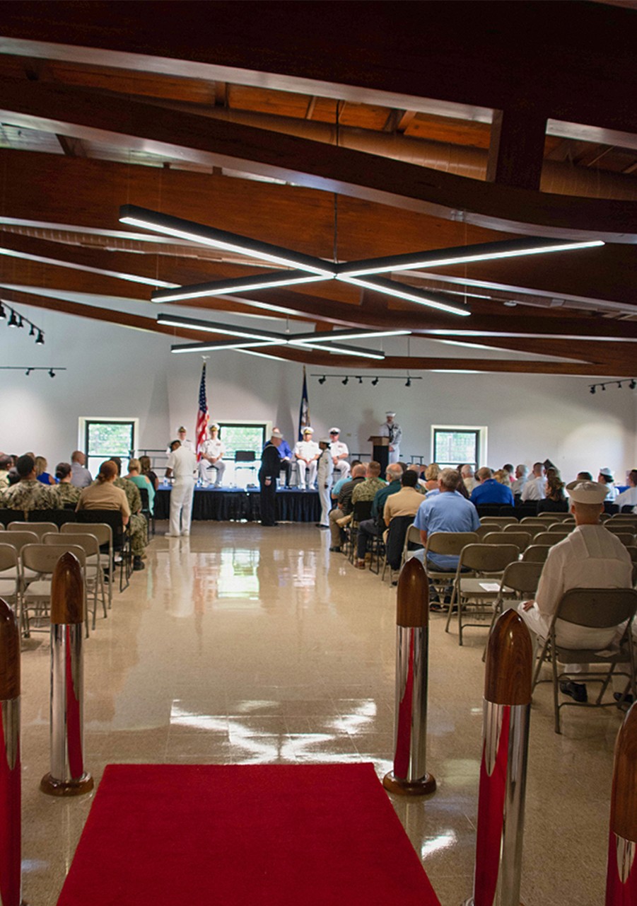 Photo of a retirement ceremony at NMAS.