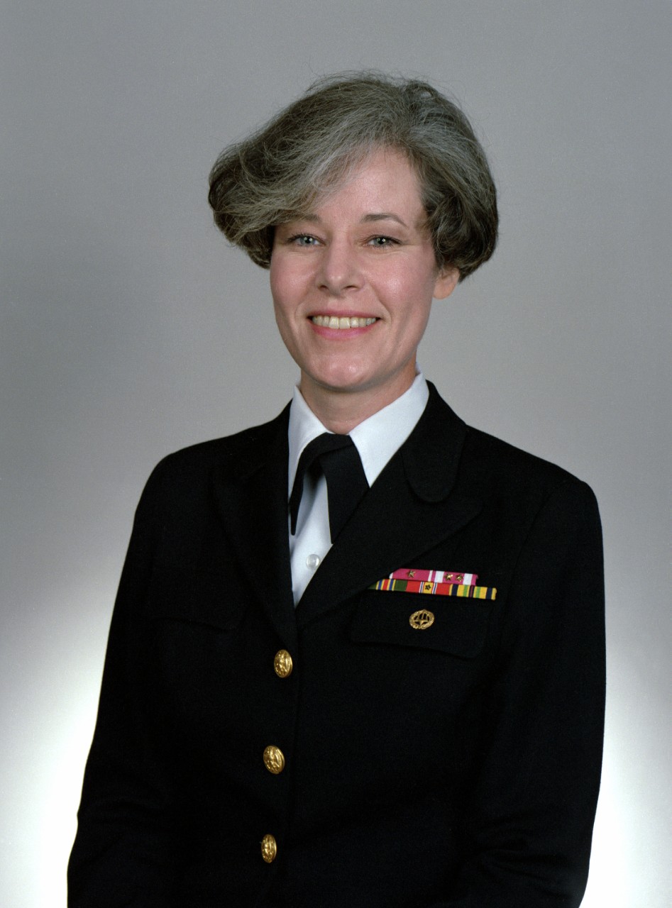 330-CFD-DN-SC-93-05332:   Rear Admiral Patricia A. Tracey.    Tracey became the U.S. Navy’s first three-star admiral in 1996.    Official Portrait Photograph is from 1993.   Official U.S. Navy photograph, now in the collections of the National Archives.  