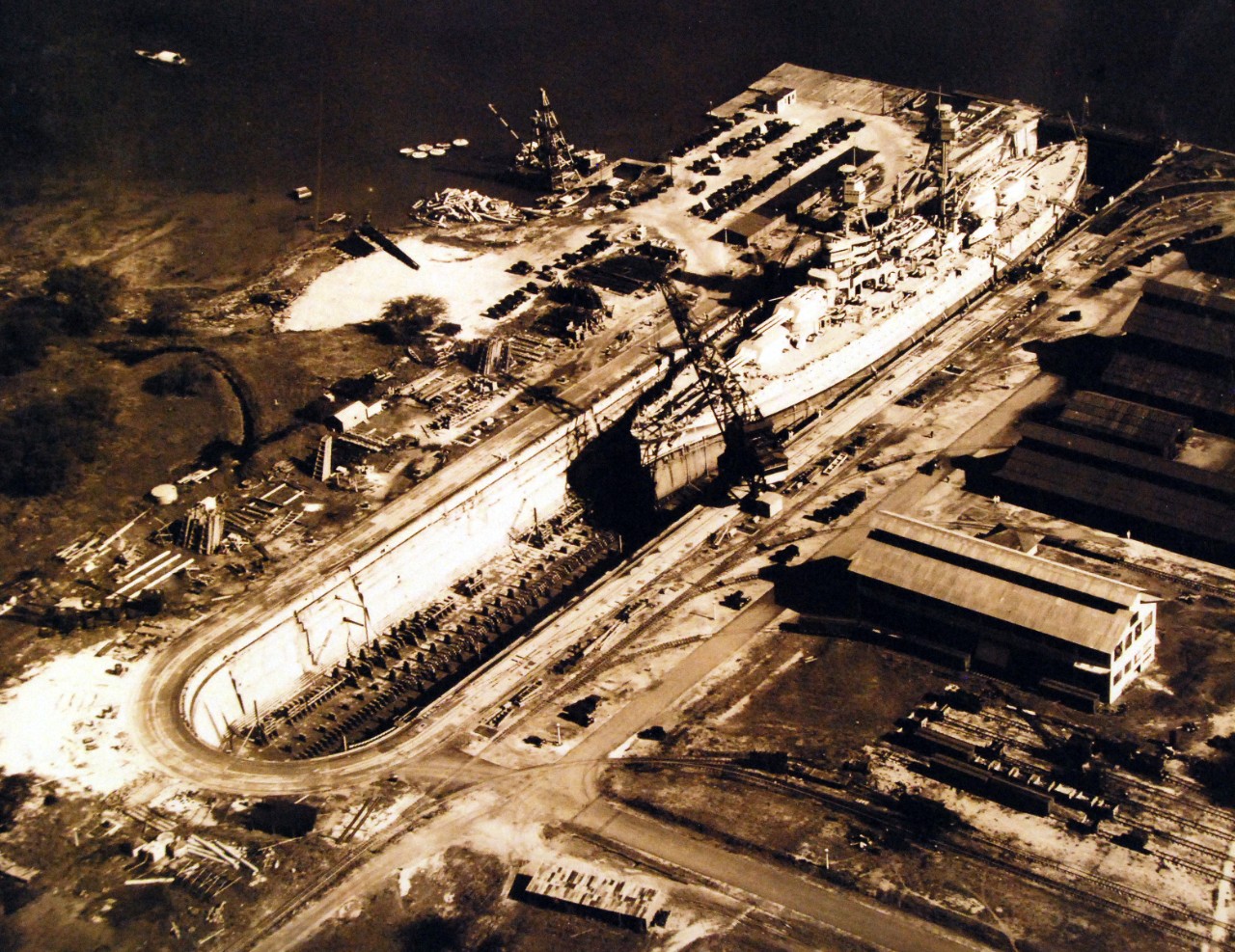 <p>80-CF-14-2048-2: USS Arizona (BB 39) in dry-dock at Pearl Harbor, Territory of Hawaii, March 3, 1932. Official U.S. Navy Photograph, now in the collections of the National Archives. (6/30/2015).</p>
