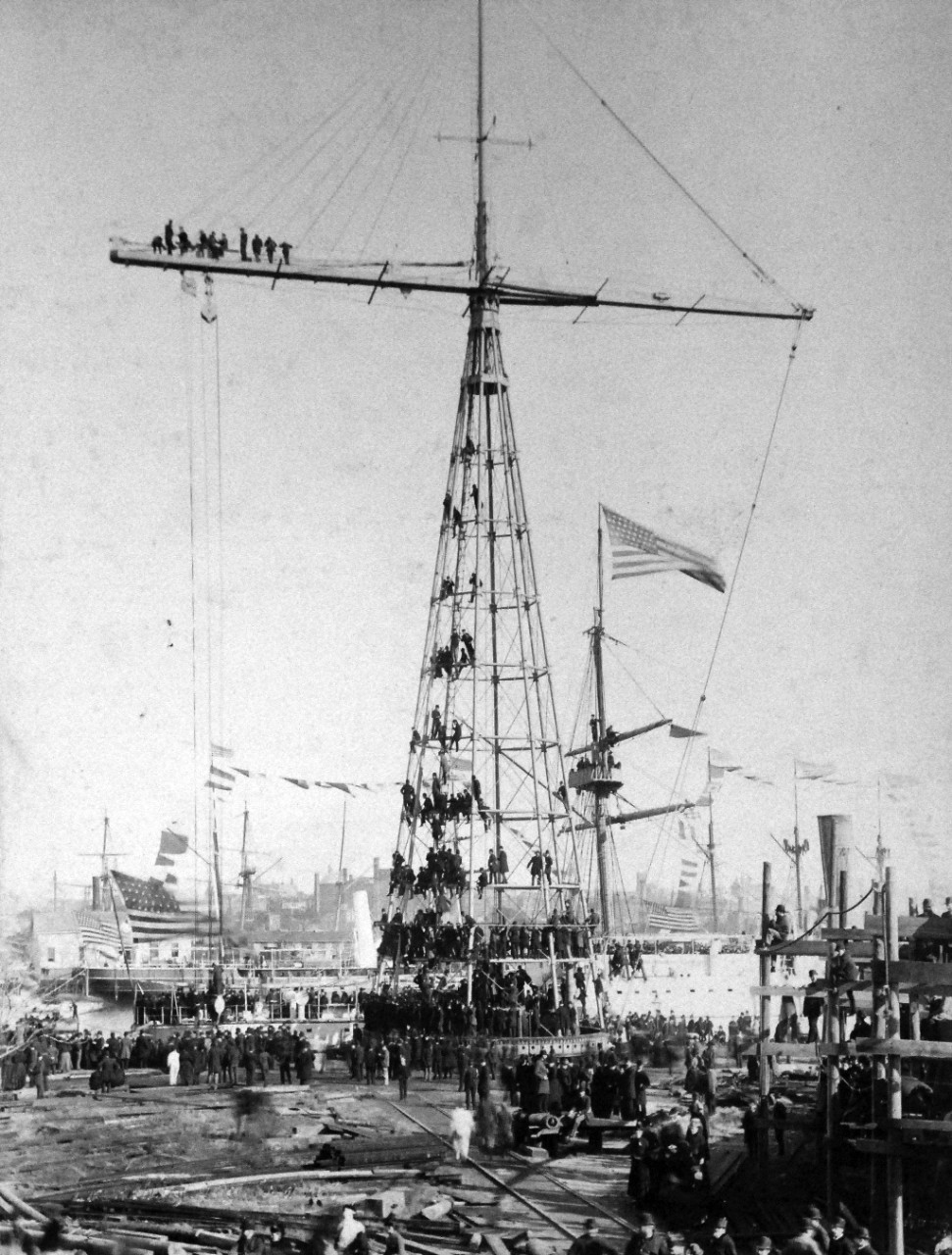 LC-USZ62-67361:  USS Maine (1895-98), 1890.  Launching of USS Maine at the Brooklyn Navy Yard,  November 18, 1890.   Courtesy of the Library of Congress.  (2015/5/8).