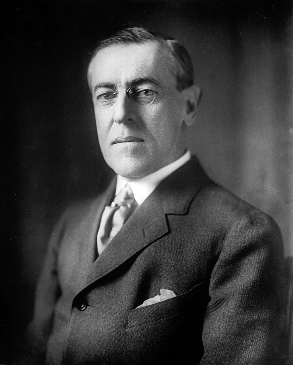 <p>LC-DIG-det-4a26353: President Woodrow Wilson, between 1900-1920.&nbsp;</p>
