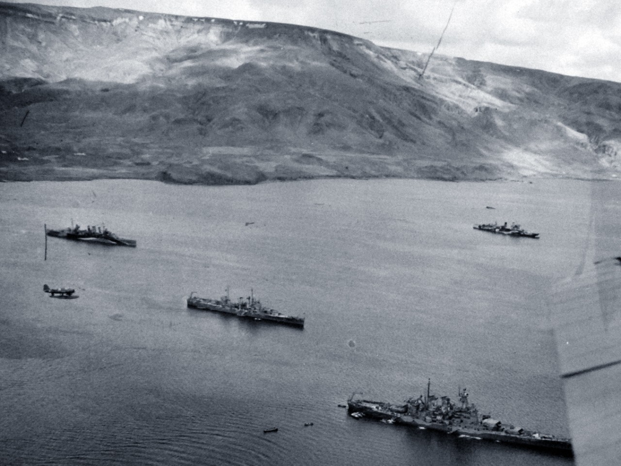 <p>80-G-24833: PQ-17 Arctic Convoy, June-July 1942. The covering forces of the PQ-17 Convoy (British and American ships) at anchor in the harbor at Hvalfjord, Iceland.&nbsp;</p>
