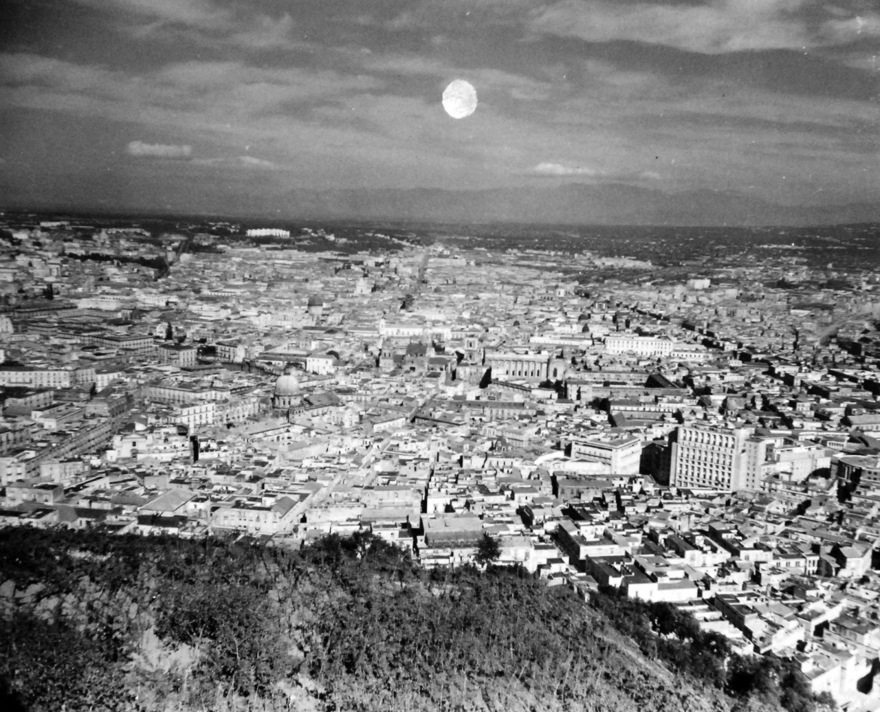 80-G-57162:  Naples, Italy, August 1944.    Aerial view.   Photograph received June 1, 1944.    U.S. Navy Photograph, now in the collections of the National Archives.  (2017/05/02).