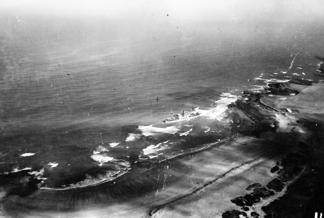 <p>80-G-37212: Operation Torch, Battle of Casablanca, Invasion of North Africa, November 1942. French fighter around about 15 miles north of Fedala, French Morocco, following Allied invasion, 11 November 1942. Aerial photograph taken by aircraft from USS Ranger (CV 4), 11 November 1942.&nbsp;</p>

