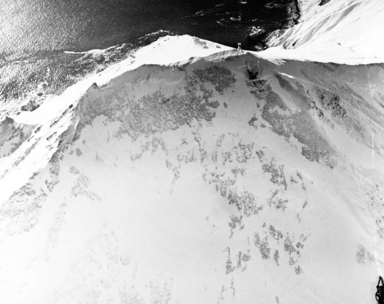 80-G-209515:   Radar Station at Attu Island in Alaska, December 3, 1943.    Aerial View.   Official U.S. Navy Photograph, now in the collections of the National Archives. (2017/07/11).