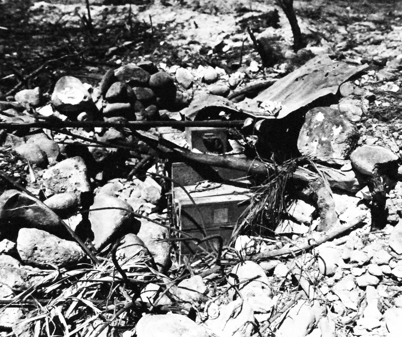 80-G-297110:  Operation Flintlock, January-February 1944.   Shown:  Japanese small ammunition stores on Kwajalein Atoll.  Photograph released January 16, 1945.   Official U.S. Navy Photograph now in the collections of the National Archives.  (2016/01/19).
