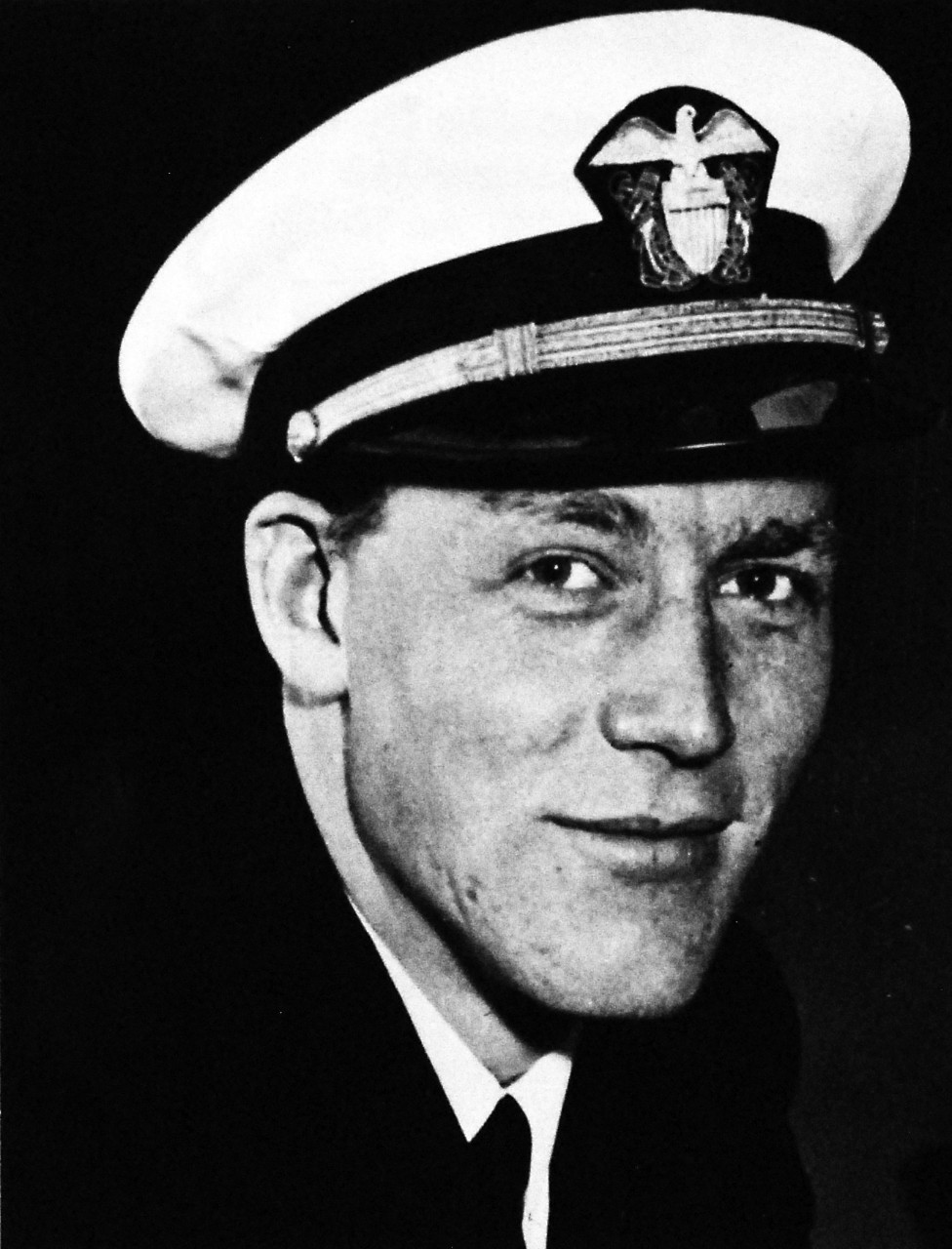 80-G-43403: Battle of Kula Gulf, July 5-6, 1943.   Lieutenant Commander Warren C. Boles, USNR, who, after USS Helena (CL-50) was sunk in the Battle of Kula Gulf, helped to inspire a group of more than 50 survivors and lead them to Vella Lavella Island from which they were rescued.   Received September 20, 1943.    U.S. Navy photograph, now in the collections of the National Archives.  (2017/02/28).