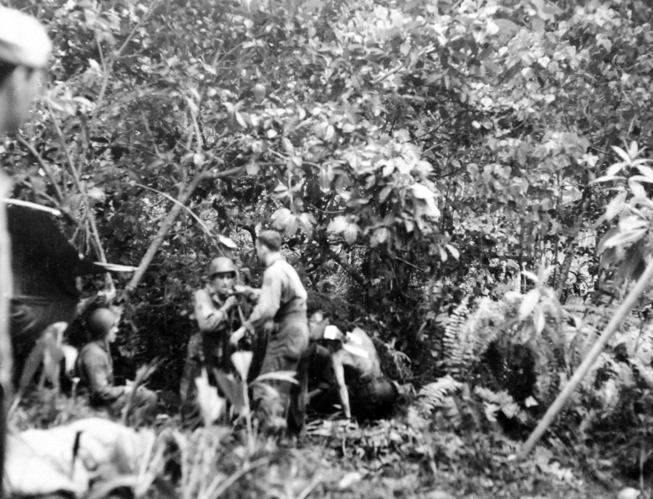 80-G-52801: Rendova Island Invasion, June 30, 1943.   Troops during the invasion. Official U.S. Navy Photograph, now in the collections of the National Archives.  (2018/04/04).  