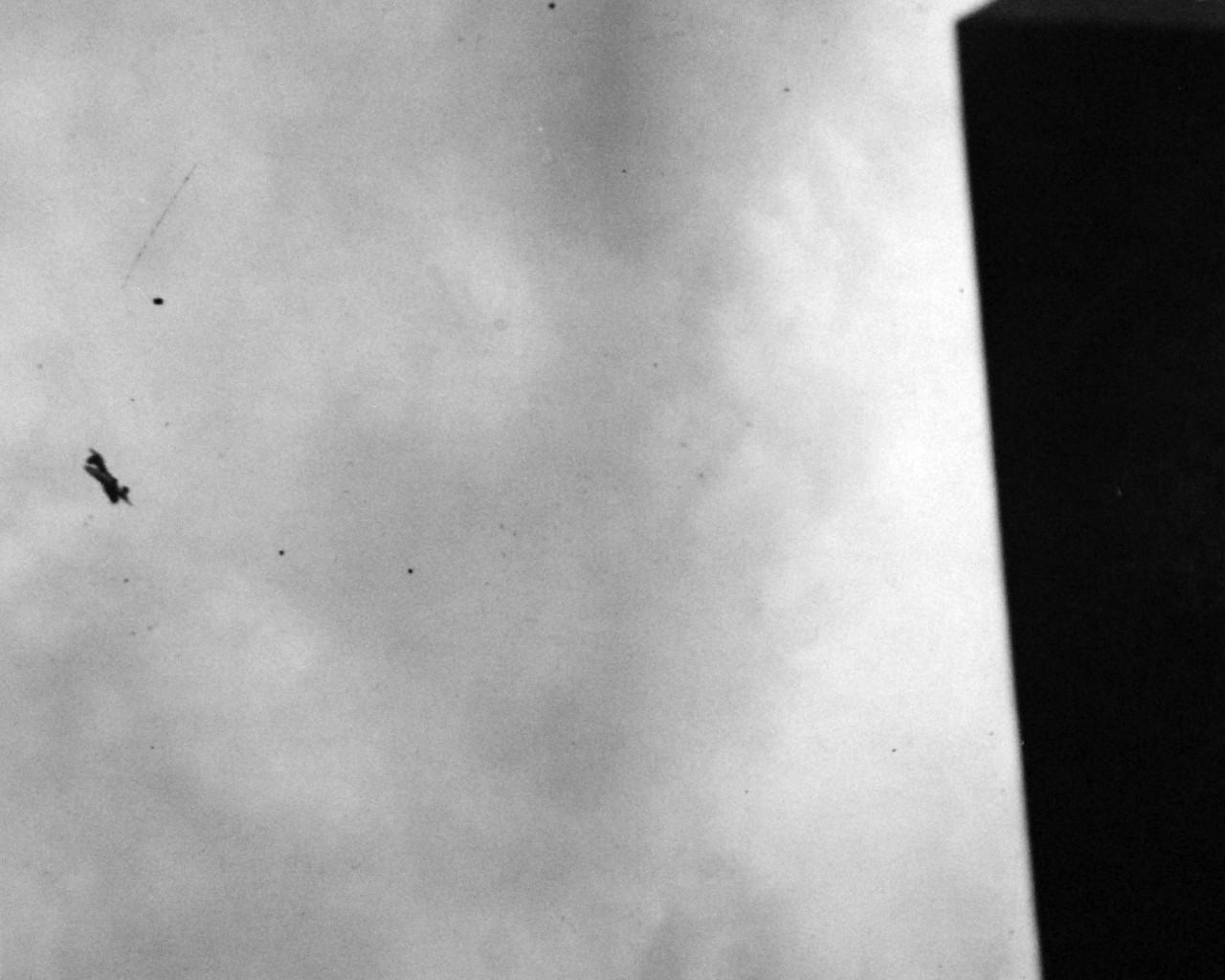 80-G-32554:  Japanese Attack on Pearl Harbor, December 7, 1941.   Japanese D3A1 VAL plane during the Japanese Raid.   Official U.S. Navy photograph, now in the collections of the National Archives.     (7/2/2014).