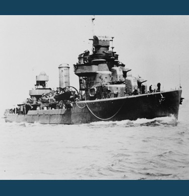 USS Gwin (DD-433) underway in 1941. (NH 97913)