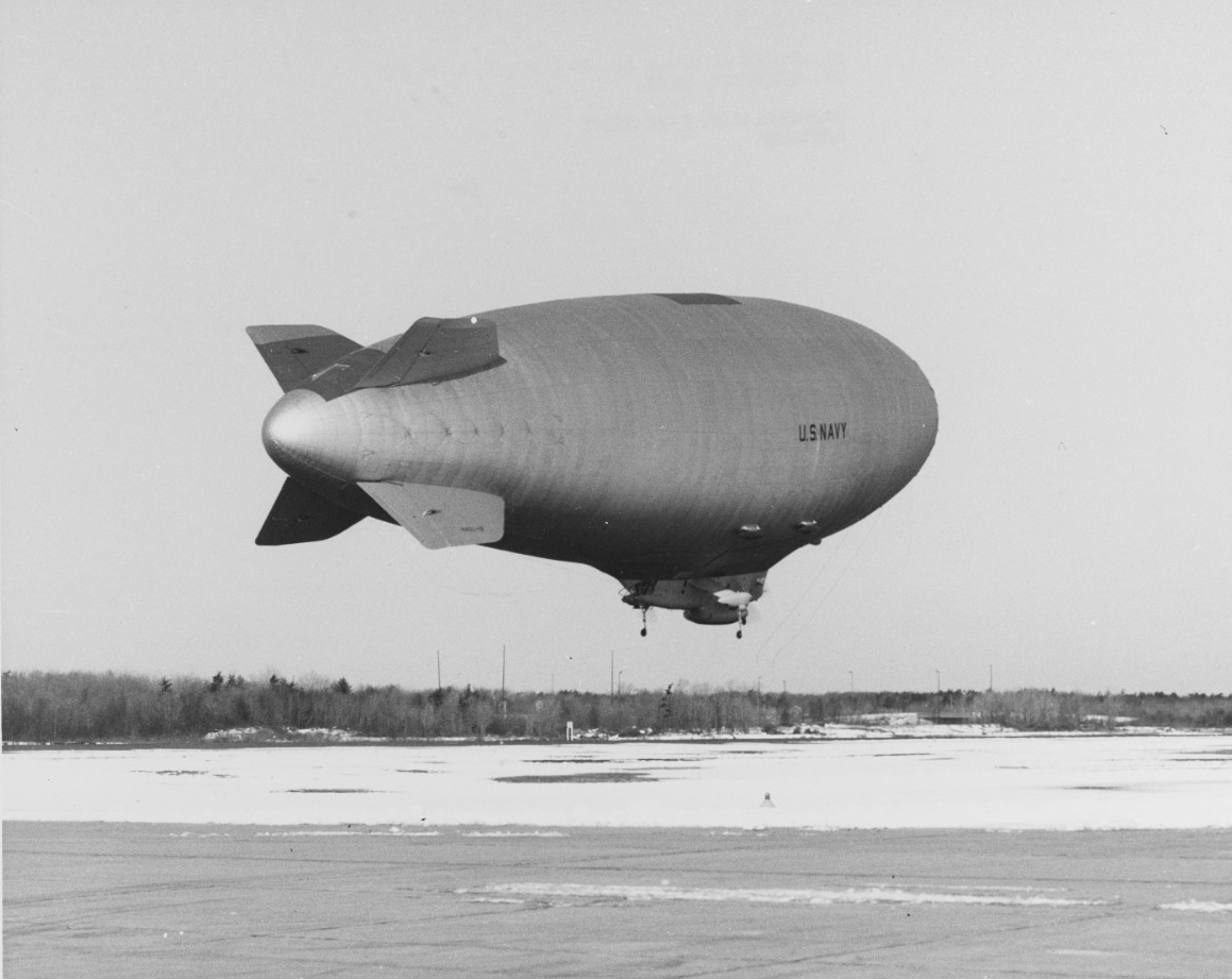 Departure of a ZPG-2 blimp