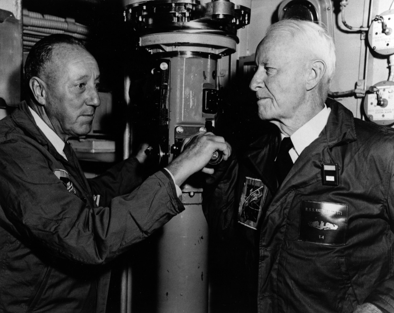 Vice Admiral Charles A. Lockwood and Fleet Admiral Chester Nimitz