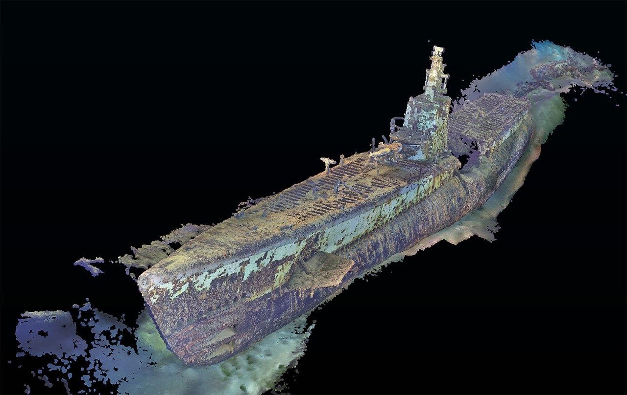 4D photogrammetry model of USS Harder (SS-257) wreck site