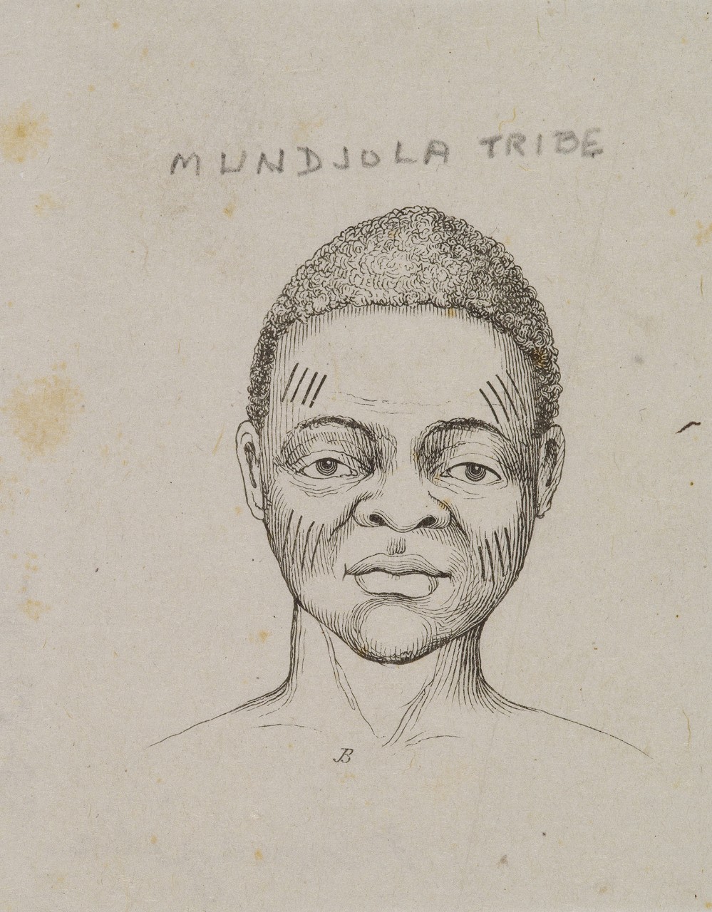 Portrait of a member of the Mundjola Tribe