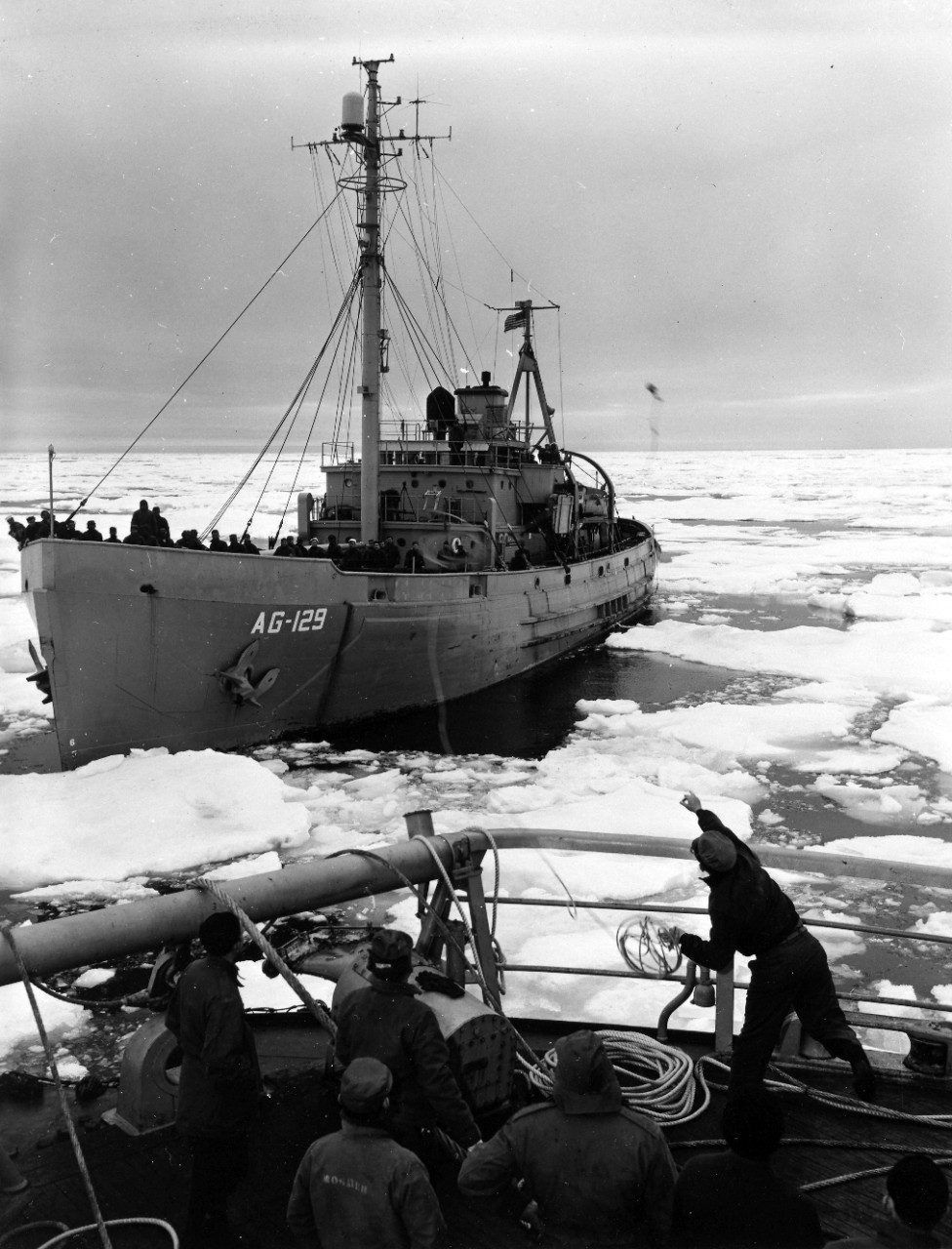 QUA.2013-16.01.01 USS Whitewood (AG-129) in Arctic waters. 
