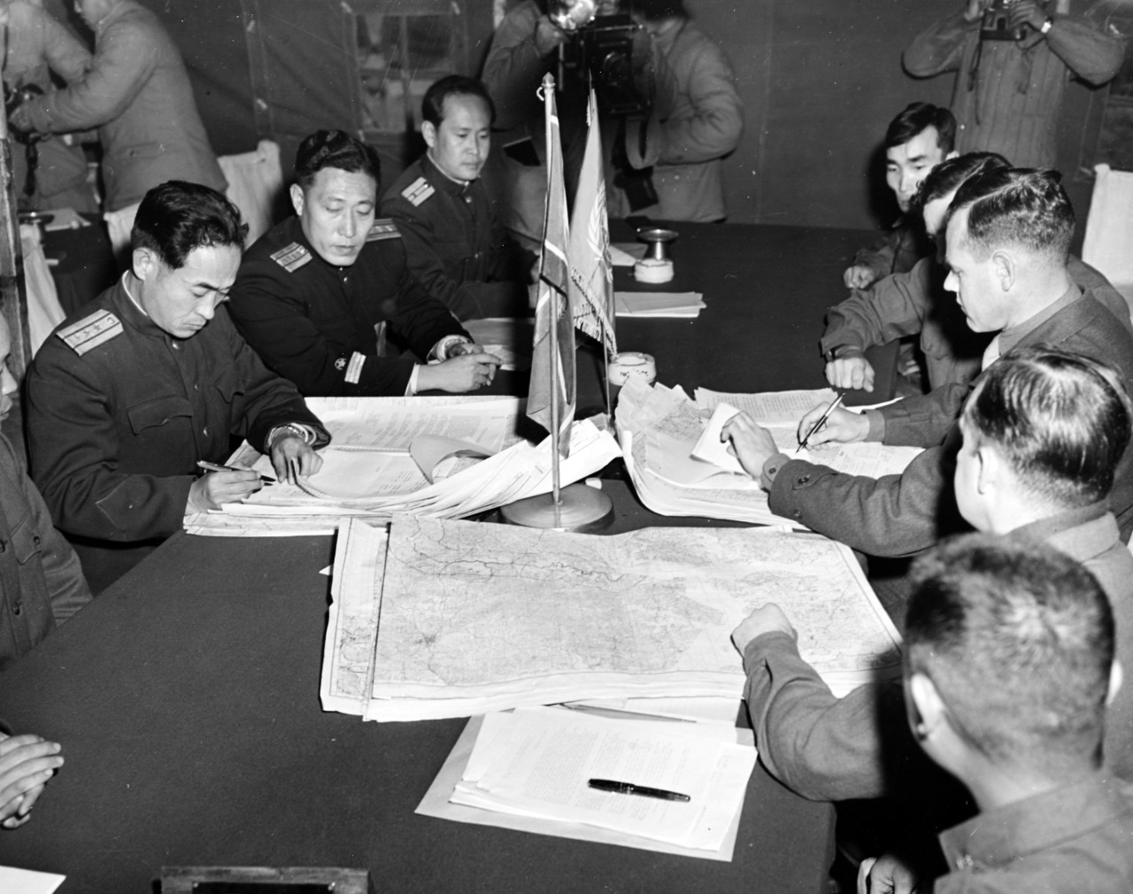 Photo #: 80-G-437021  Korean War Armistice Negotiations, Panmunjom, Korea
