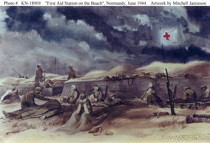 Photo #: KN-18909 &quot;First Aid Station on the Beach&quot;