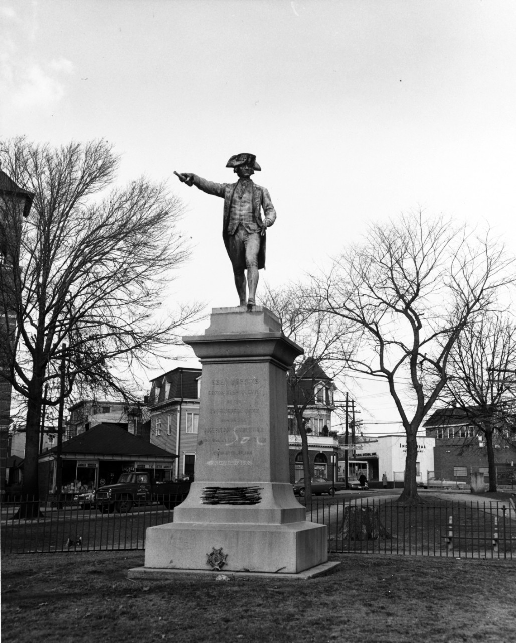Photo #: USN 1120073  Statue of Commodore Esek Hopkins