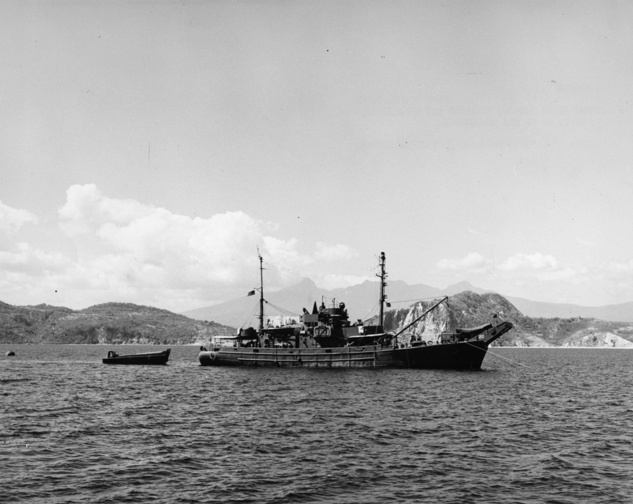 USS Elder (AN-20) anchored off Corregidor, Philippines Islands
