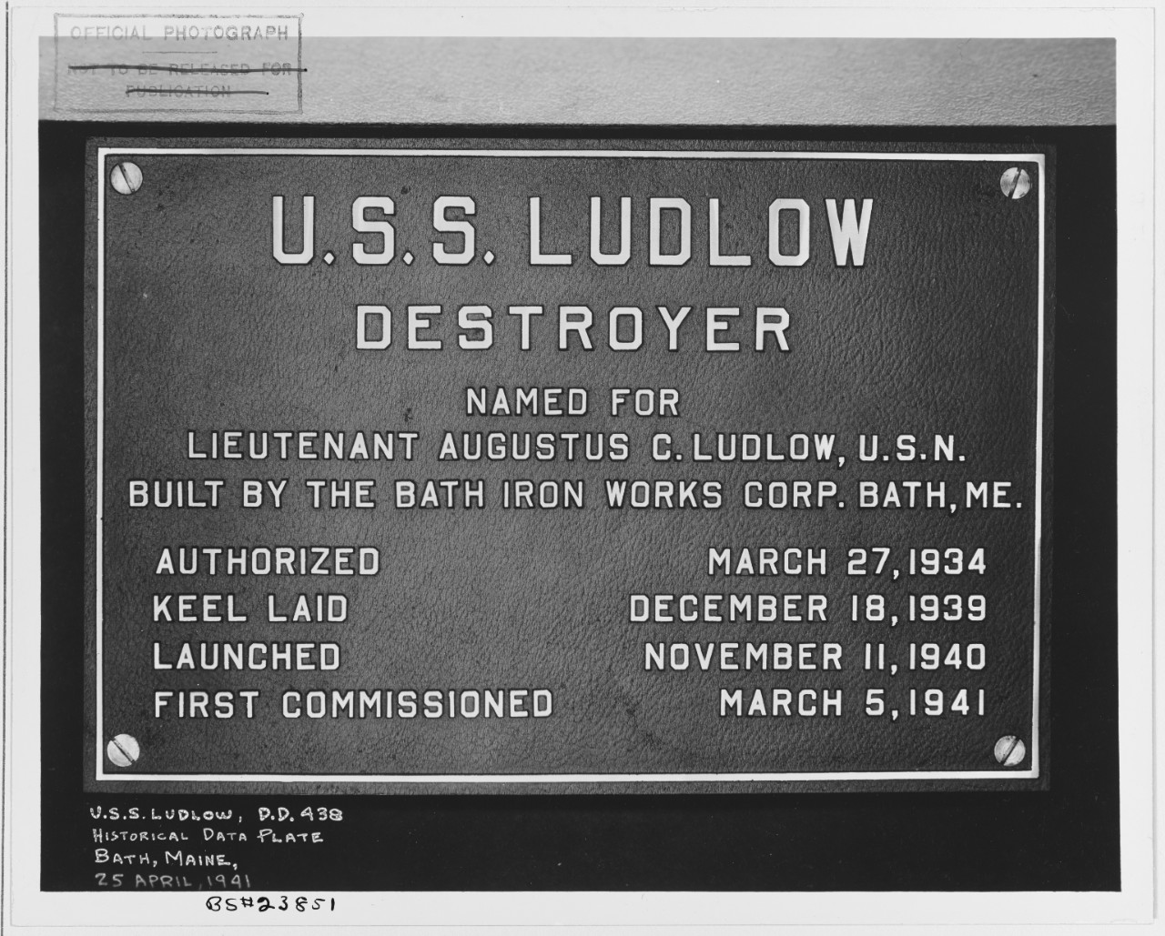 USS LUDLOW (DD-438)