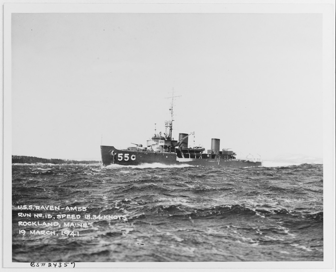 USS RAVEN (AM-55)