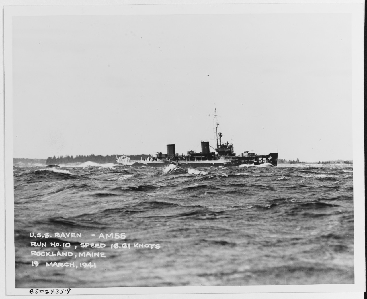 USS RAVEN (AM-55)