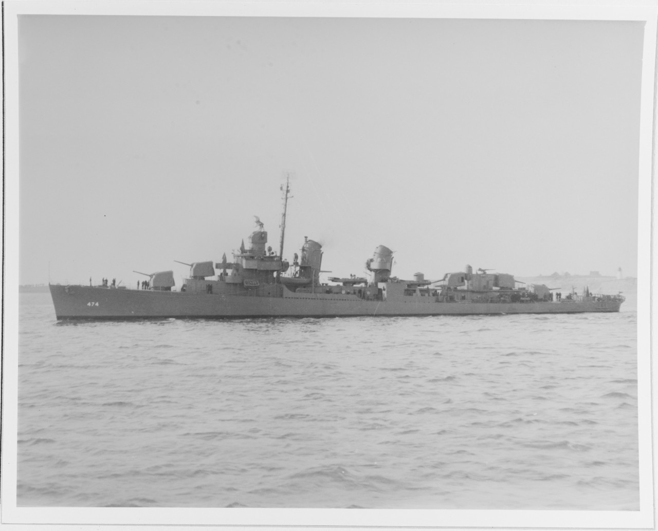 USS FULLAM (DD-474), broadside, port side.