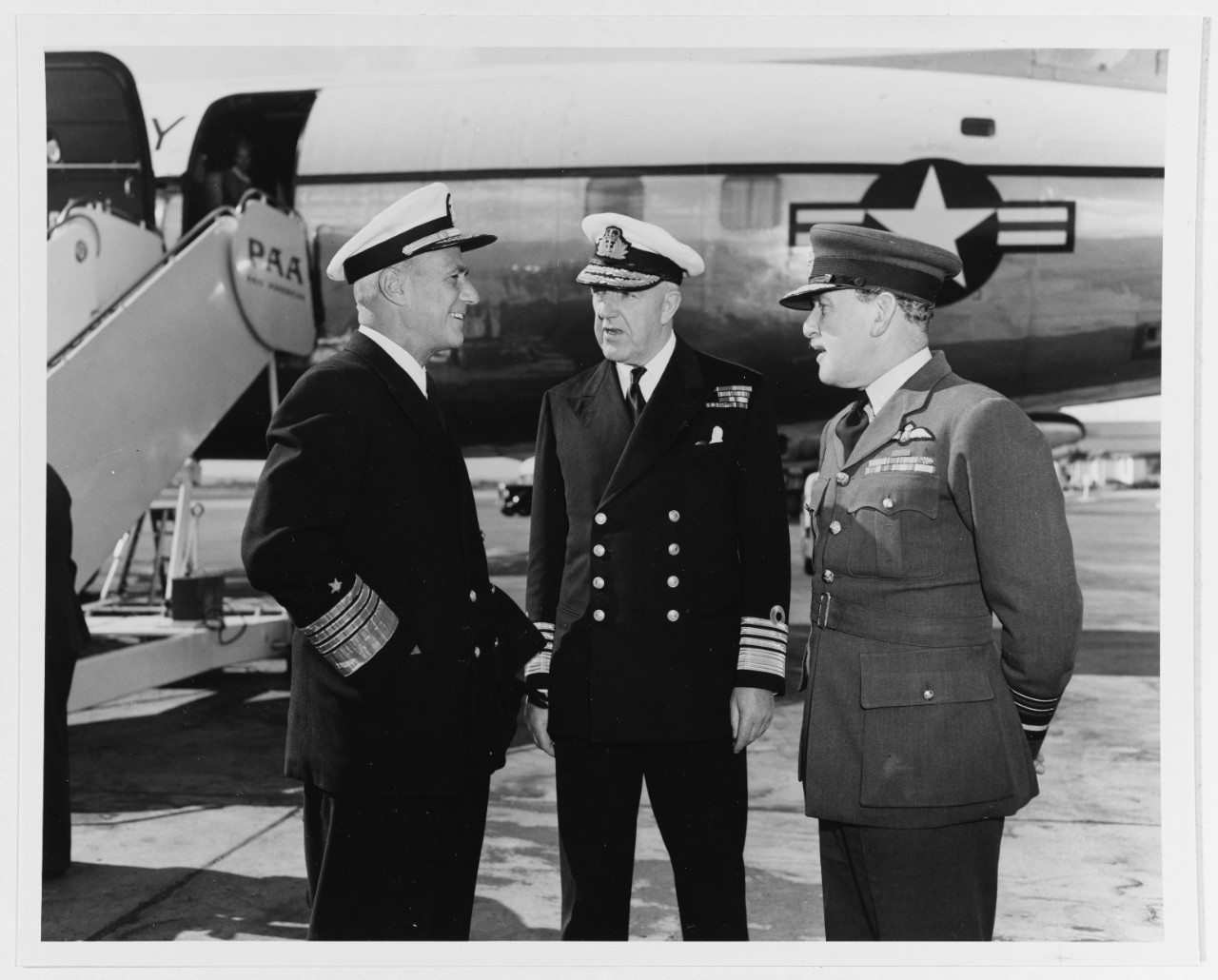 Admiral Jerauld Wright, USN, Admiral Eccles, RN, Air Marshall Reynolds