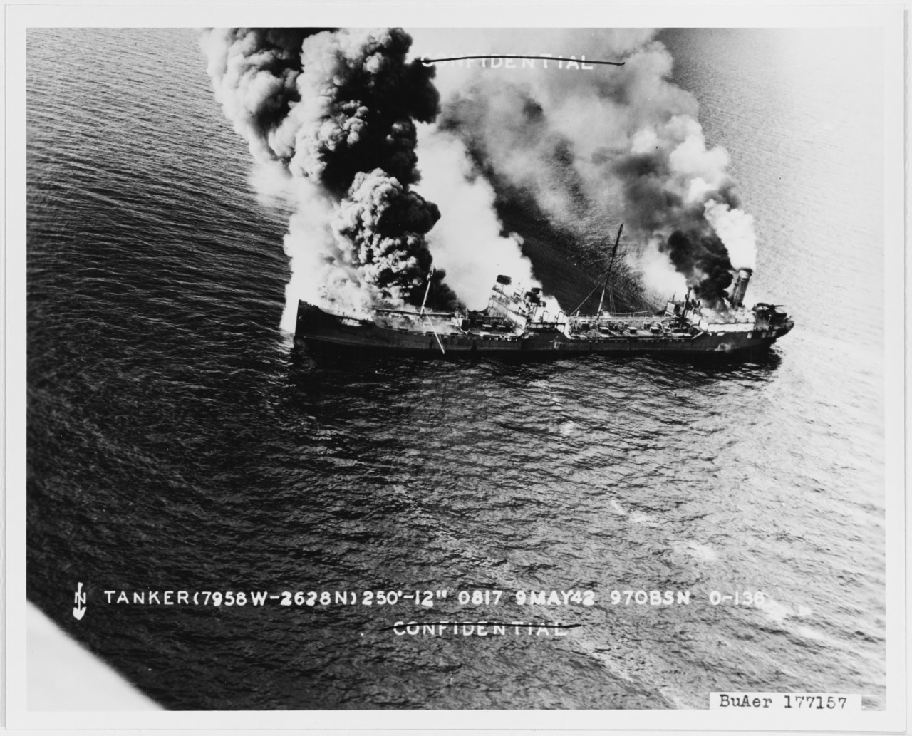 Burning Tanker, S.S. LUBRIFAL.