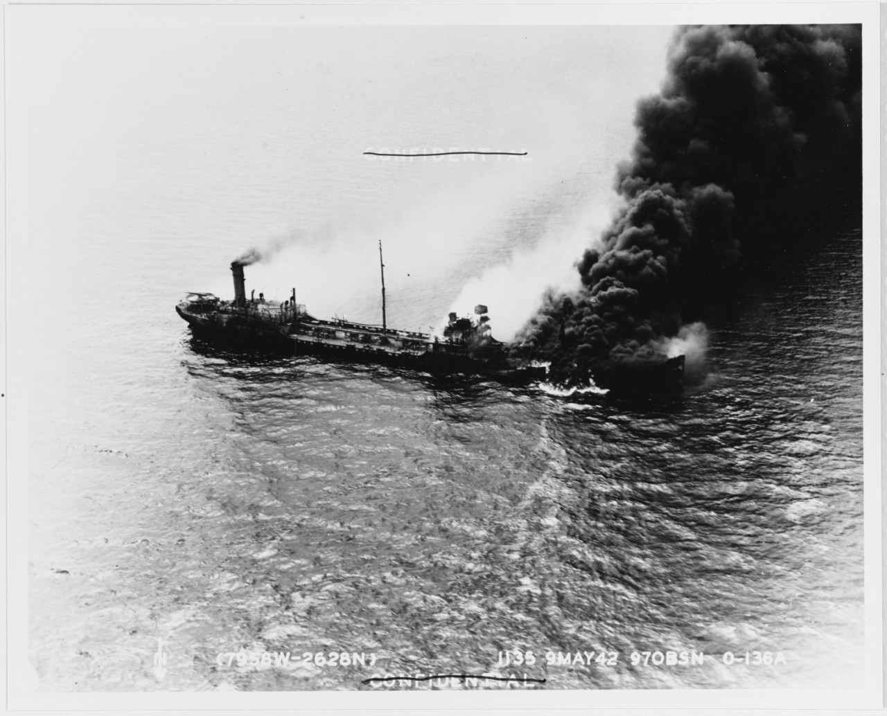 Burning Tanker, S.S. LUBRIFAL.