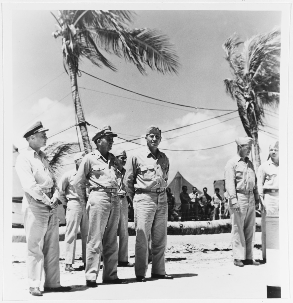 Naval air base, Eniwetok, Awards ceremony, 4 June 1944.