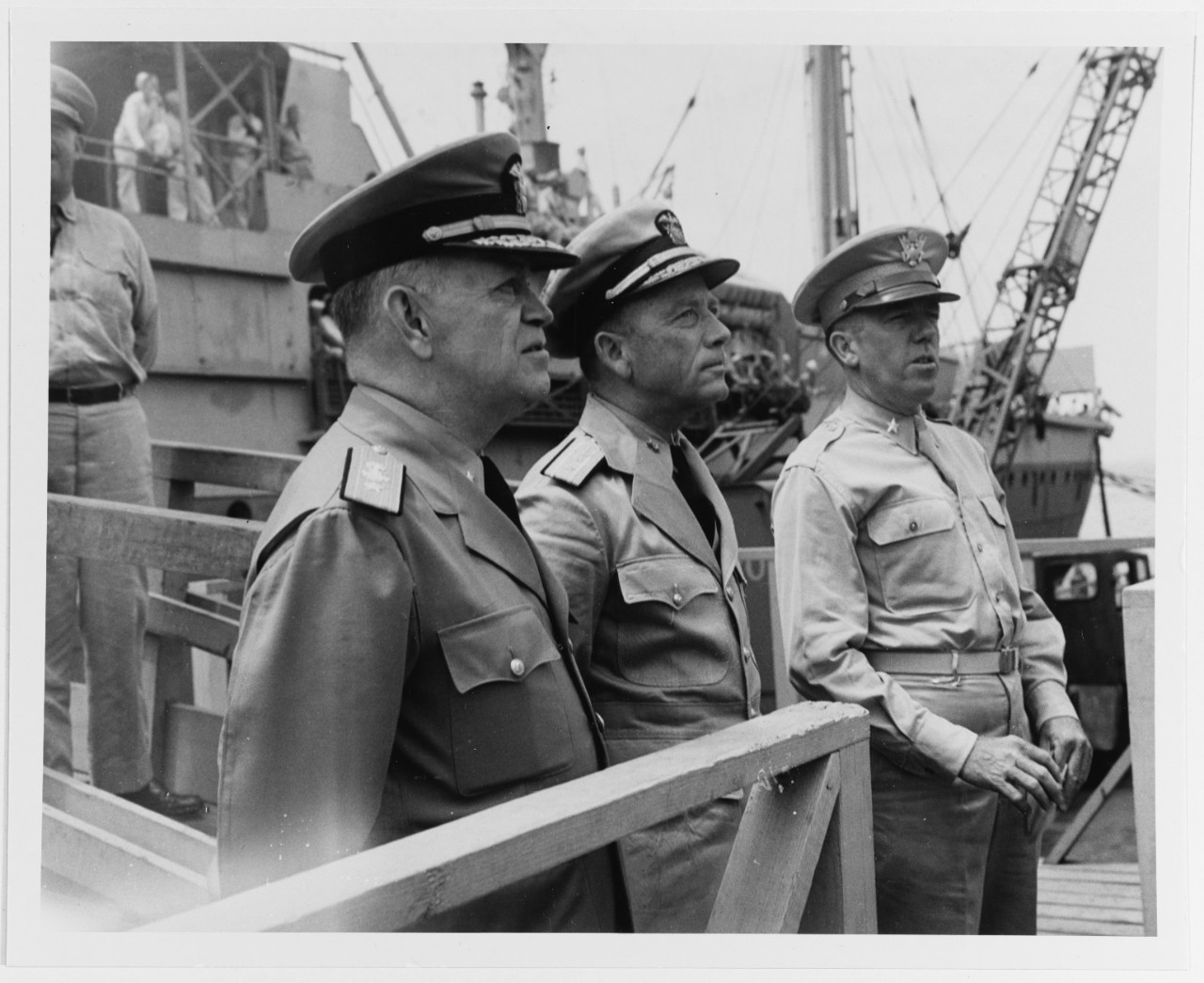 Rear Admiral Alan G. Kirk, USN, center
