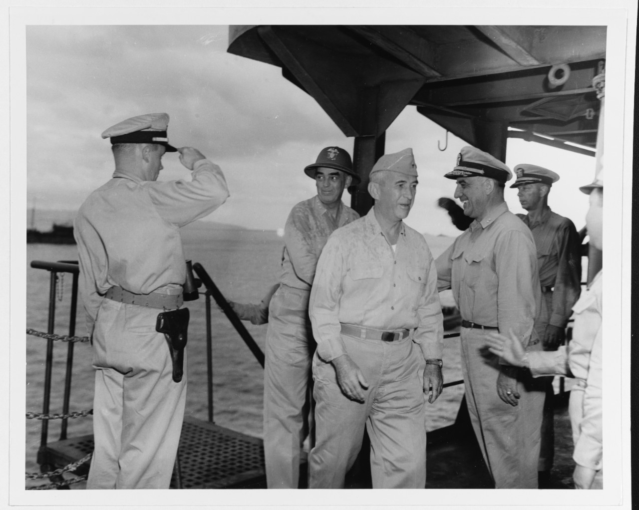 Vice Admiral Daniel E. Barbey, USN, ComPhib Seventh Fleet.