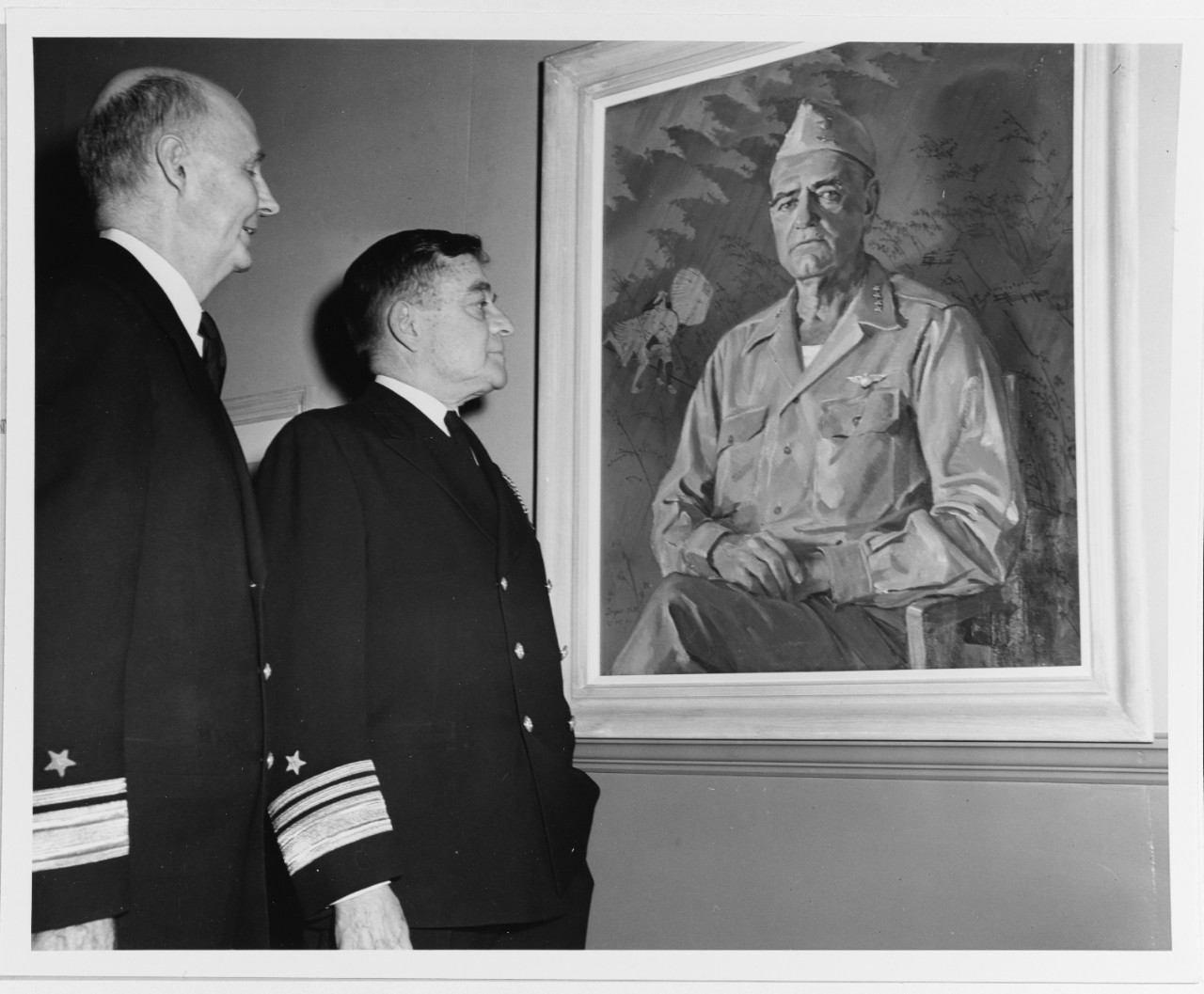 Rear Admiral Henry Williams, USN, left, and Vice Admiral Richard S. Edwards, USN