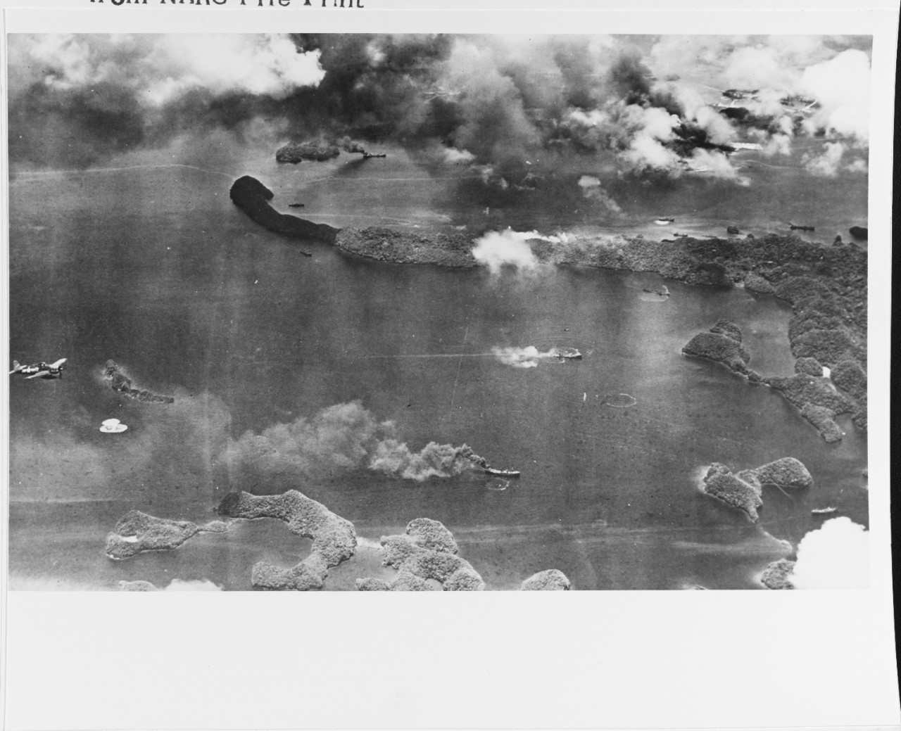 Carrier raids on the Palau Islands, March 1944.