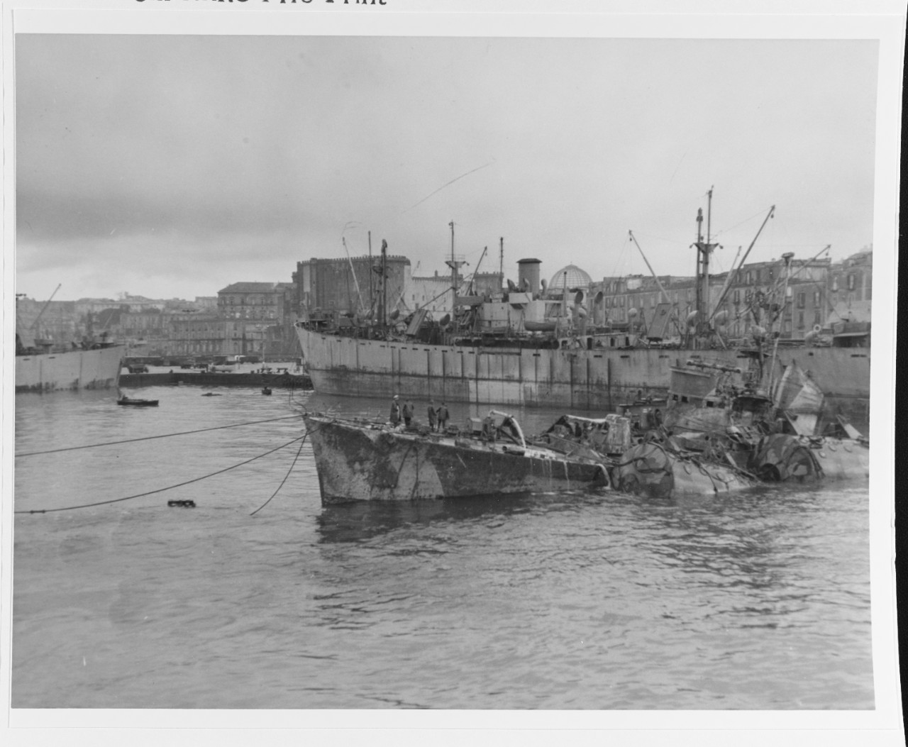 Wrecked Italian torpedo boat (Probably PALLADE of 1937)