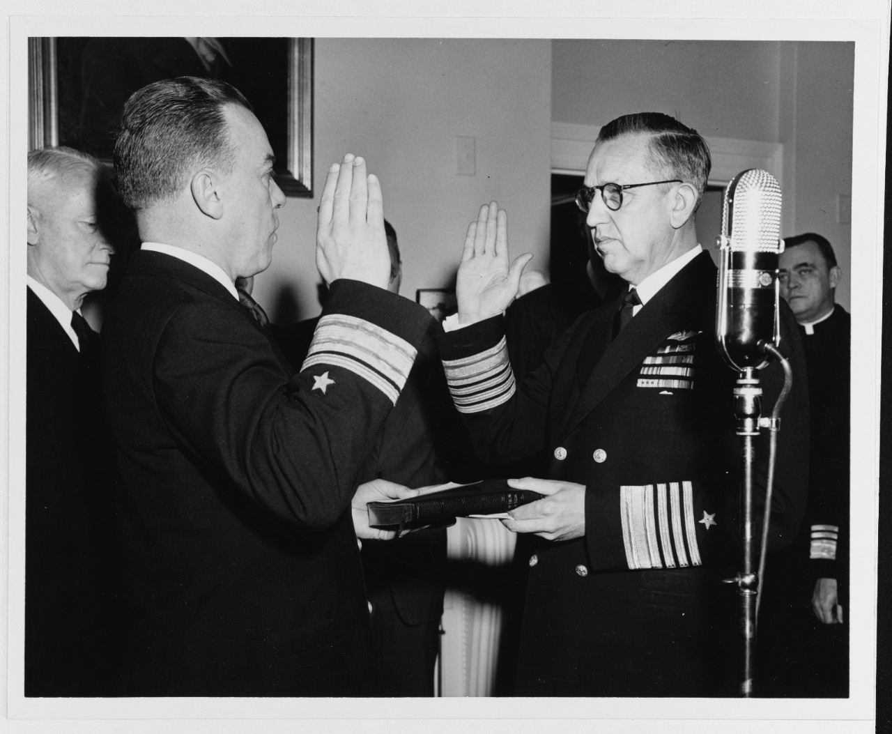 Swearing in ceremony of Admiral Louis E. Denfeld, U.S. Navy, as Chief of Naval Operations