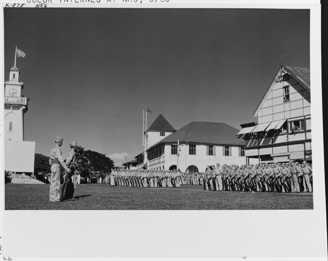 Allies flag day ceremonies, Apia, British Samoa