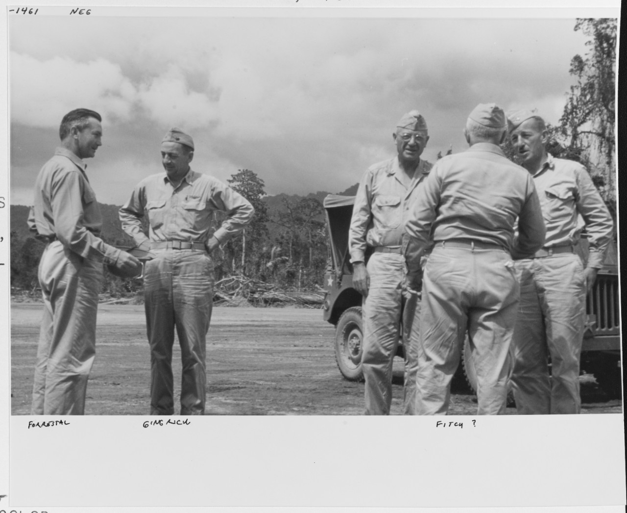 Under Secretary of the Navy James Forrestal (left)