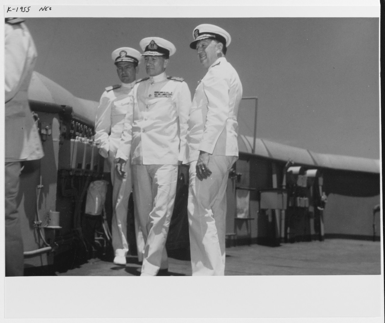 Vice Admiral Henry Kent Hewitt, USN, Commander Eight Fleet (Center)