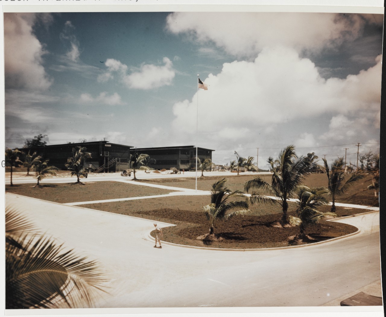 CinCPac Headquarters, Guam. The Headquarters of Fleet Admiral Chester W. Nimitz, circa Mid-1945