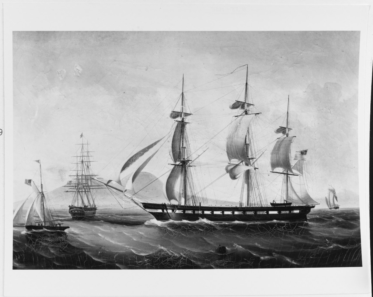 USS CONSTELLATION (1855-1955) Painting, circa 1860