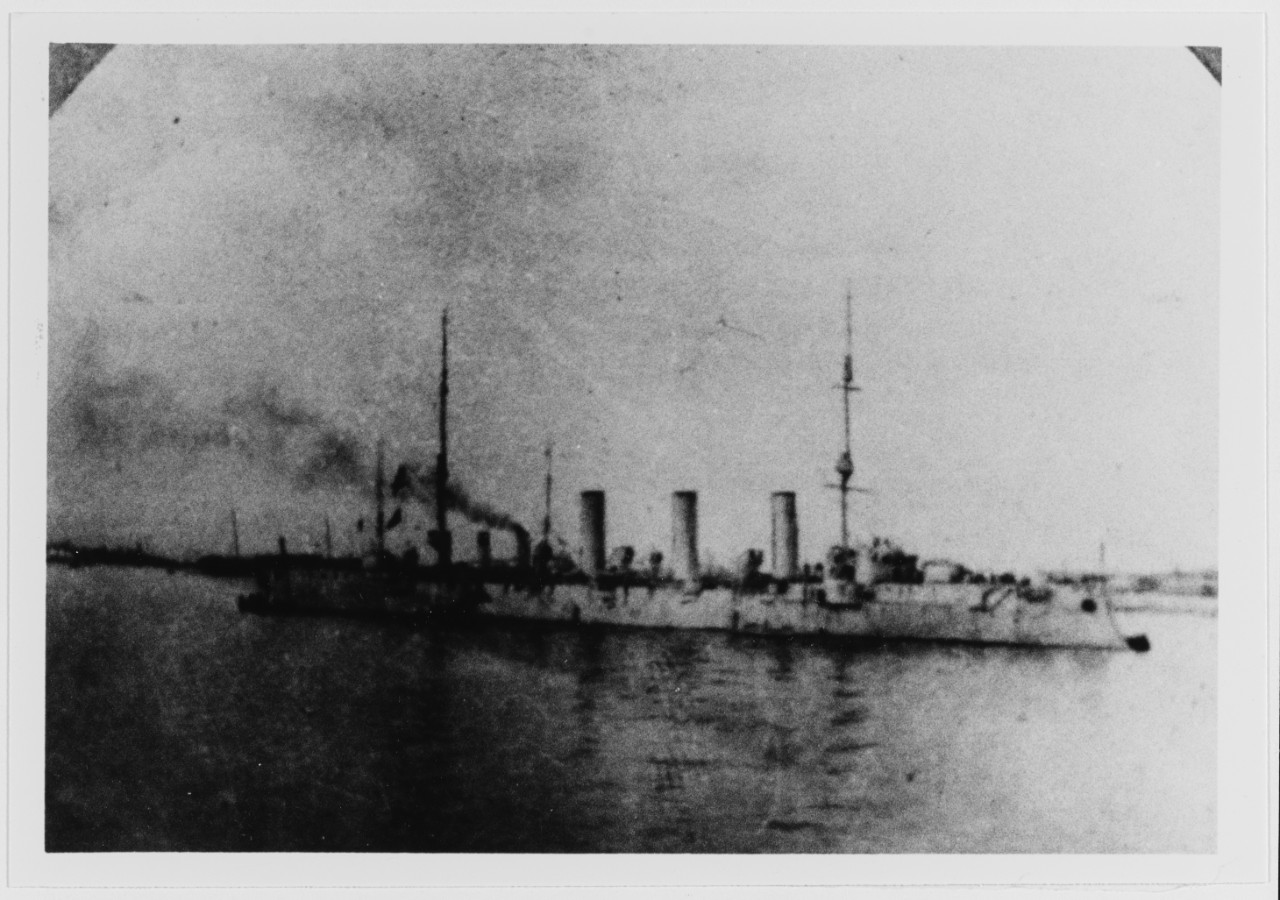 KAGUL (Russian Protected Cruiser, 1902-1933) in the Black Sea.